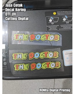 Cetak Decal Kering DTF UV Cutting Sticker Warna