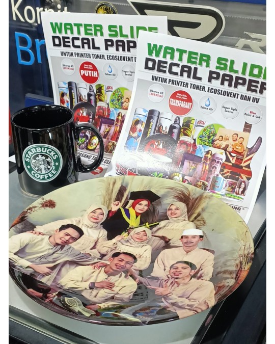 Jual Kertas Water Slide Decal A3 RONIta Bisa Langsung Pasang Setelah Print